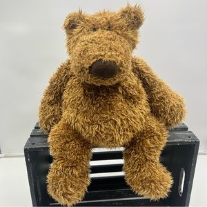 GUND Schlepp 2418 Vintage Brown Teddy Bear Plush Sitting Sits Stuffed Animal